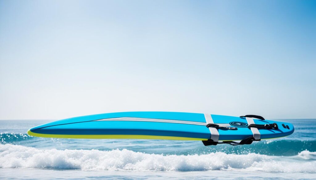 surfboard with foot straps