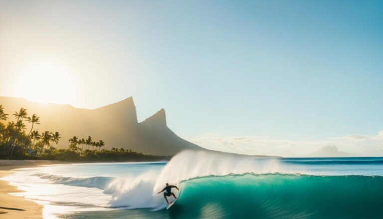 wave surfing mauritius